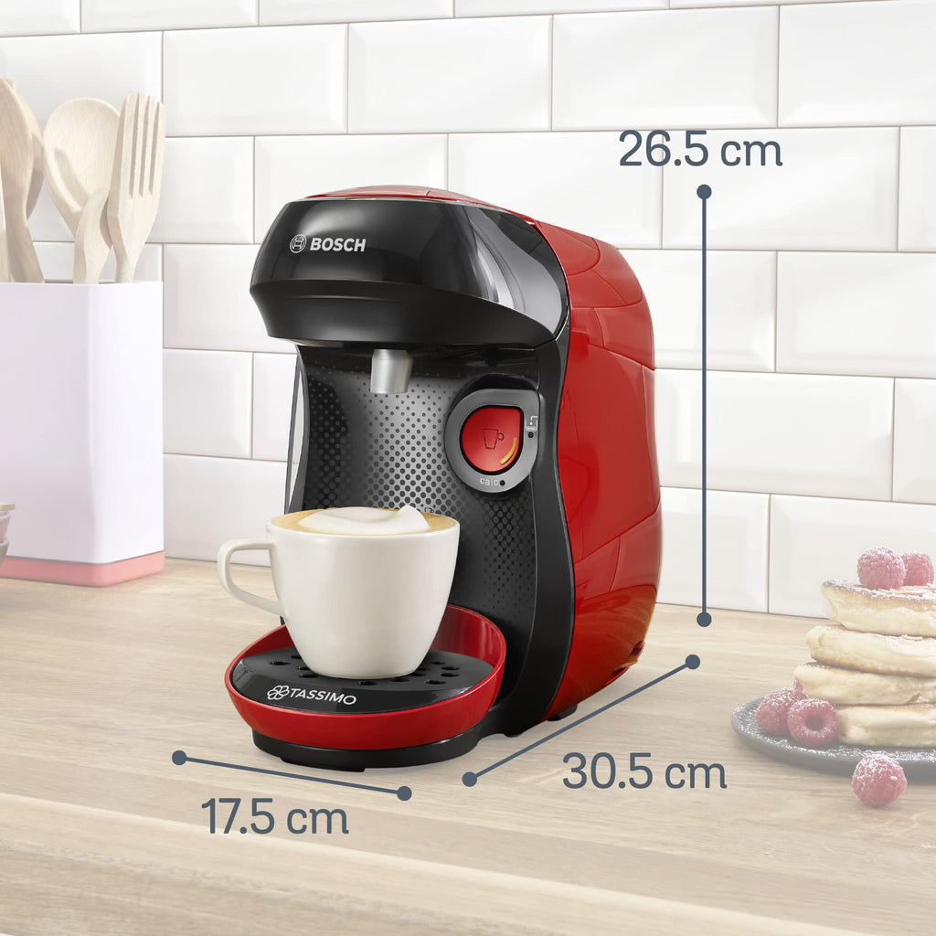 Tassimo Happy – Machine à café à capsules – 1400 W – TAS1003 – Rouge - Veritano Edition