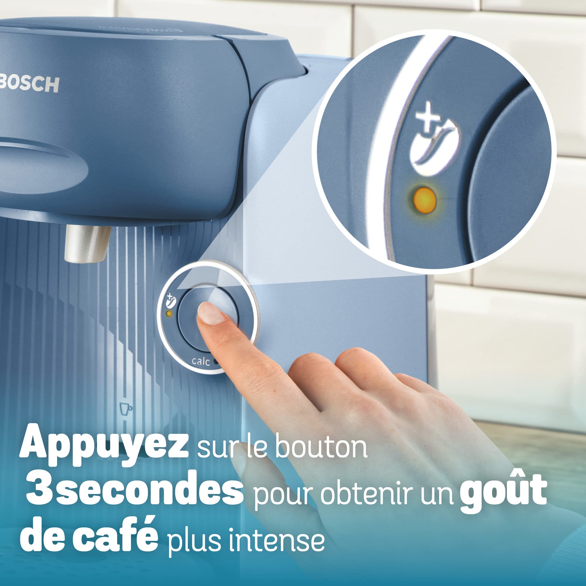 TASSIMO FINESSE machine à café, ntensityBoost, INTELLIBREW™, TAS16B3, bleu lavande - Veritano Edition