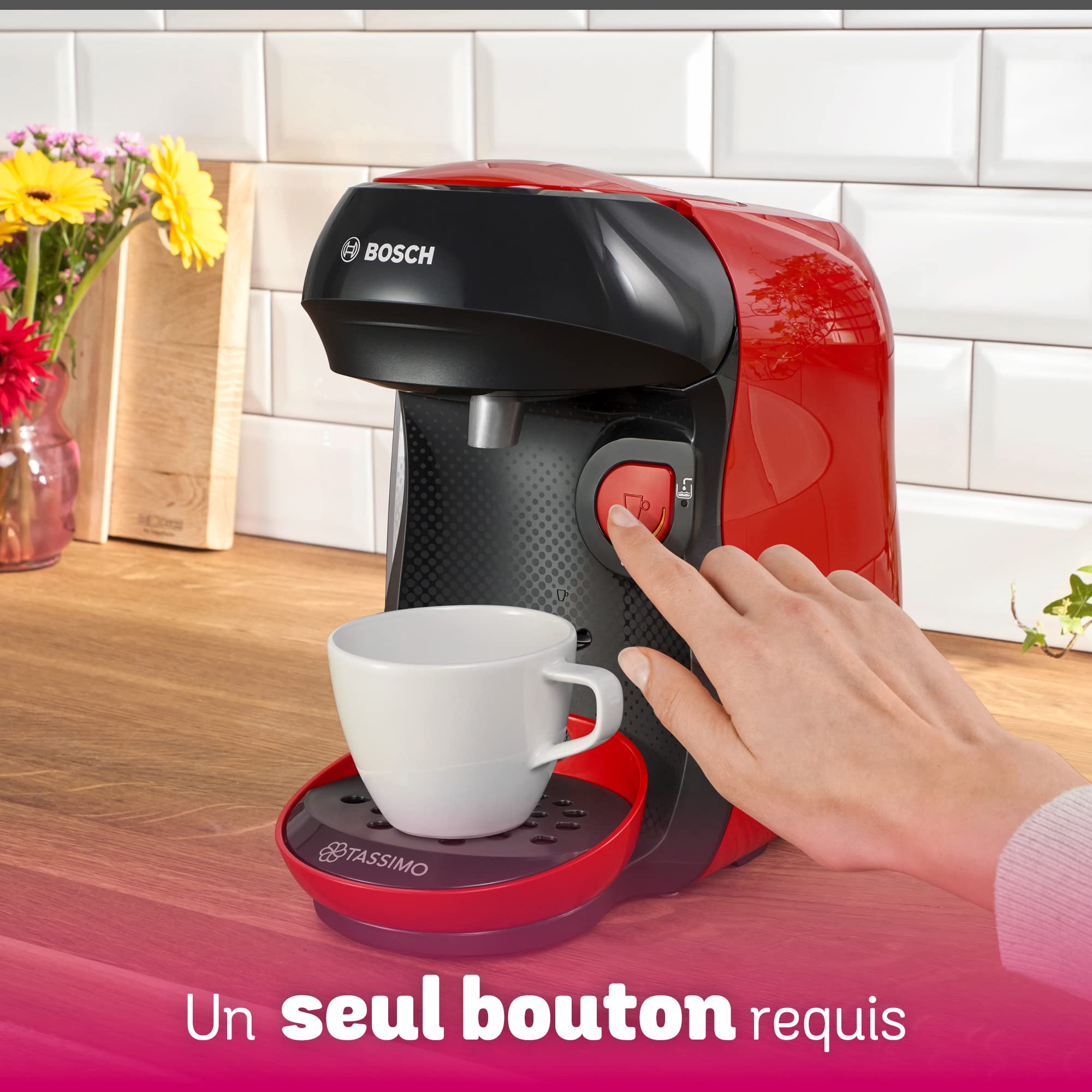 Tassimo Happy – Machine à café à capsules – 1400 W – TAS1003 – Rouge - Veritano Edition