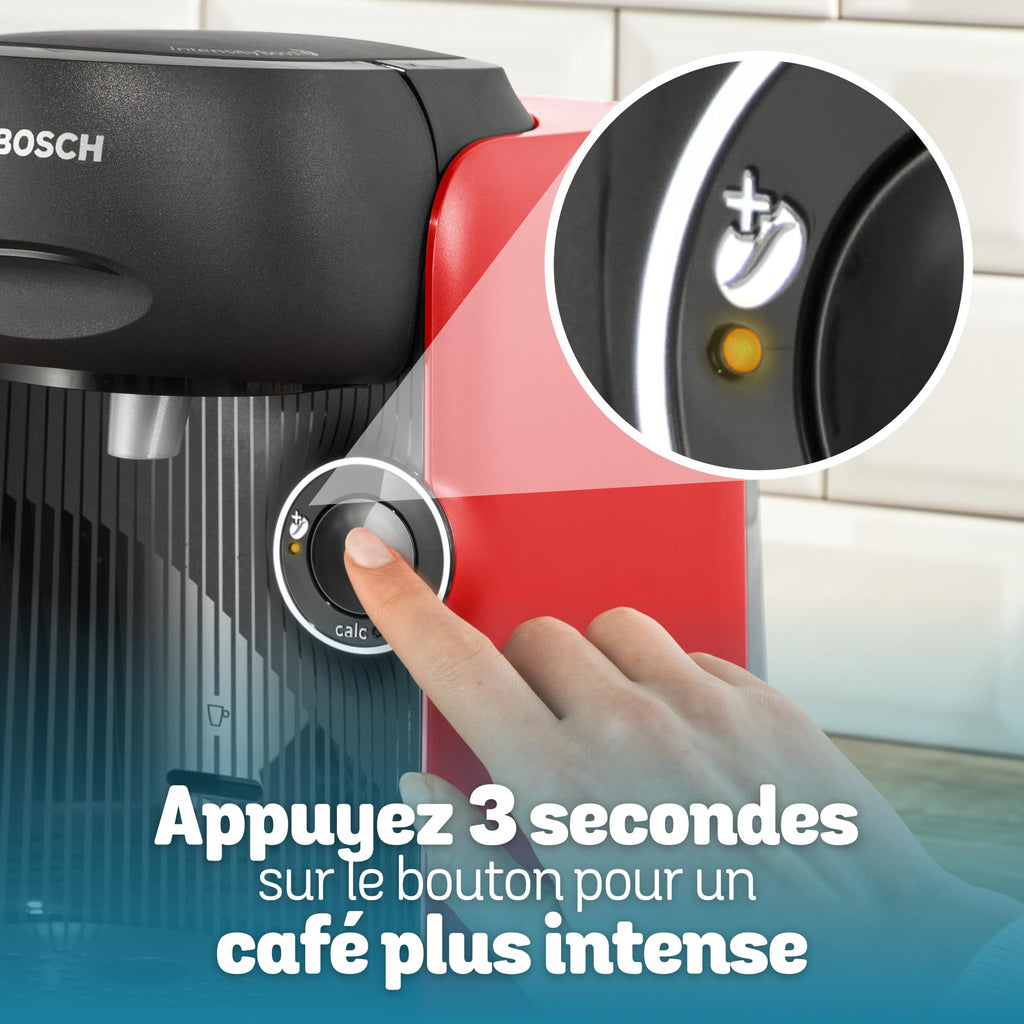 Machine à café Tassimo Finesse friendly,  IntensityBoost, Intellibrew, TAS163E, Rouge - Veritano Edition