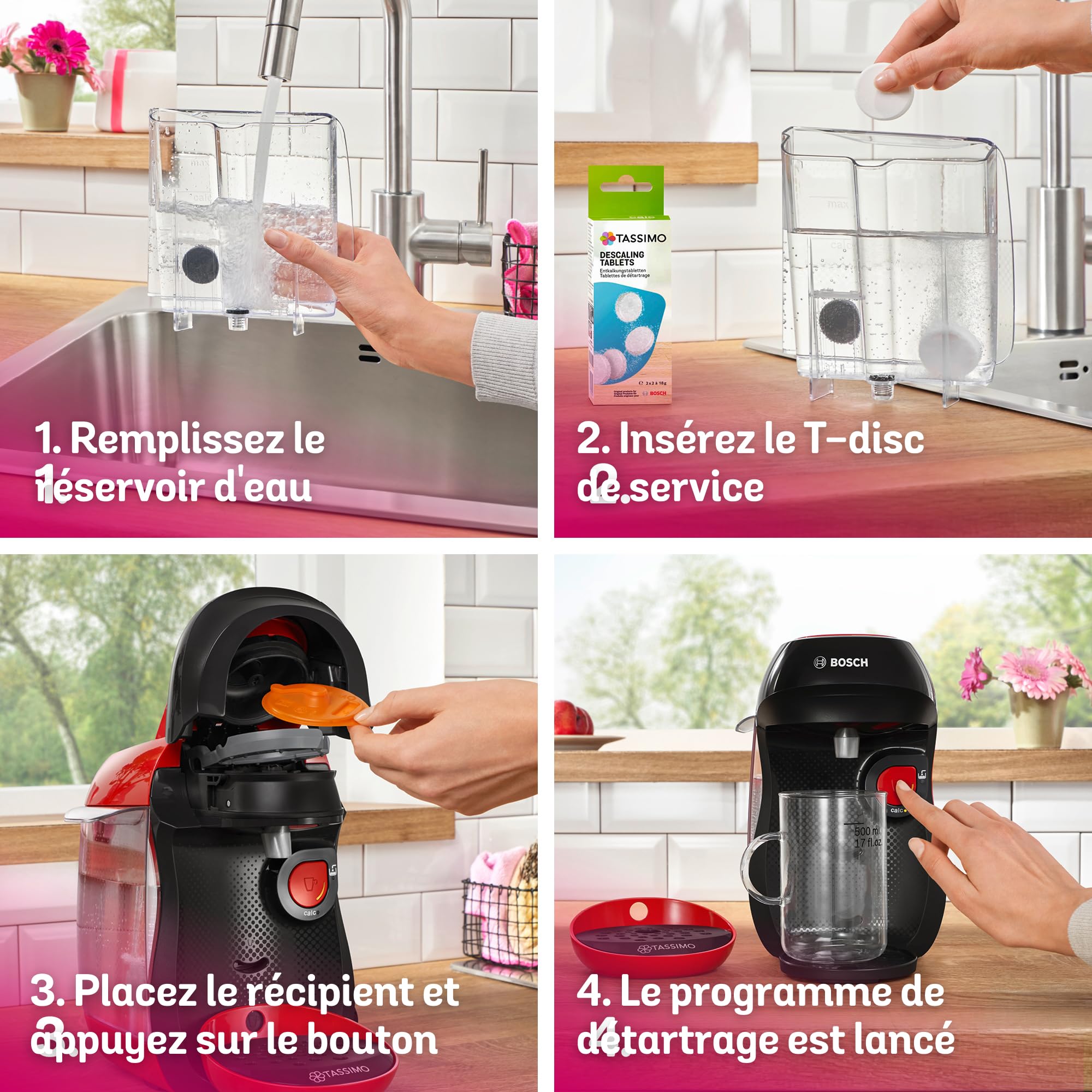 Machine à café multi-boissons Tassimo Happy friendly, OneTouch, TAS103E, Rouge - Veritano Edition