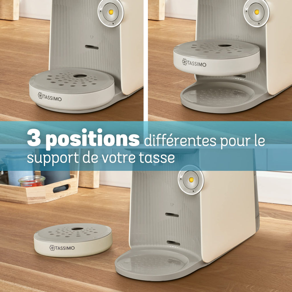 TASSIMO FINESSE, machine à café, IntensityBoost, INTELLIBREW, TAS16B3, Crème - Veritano Edition