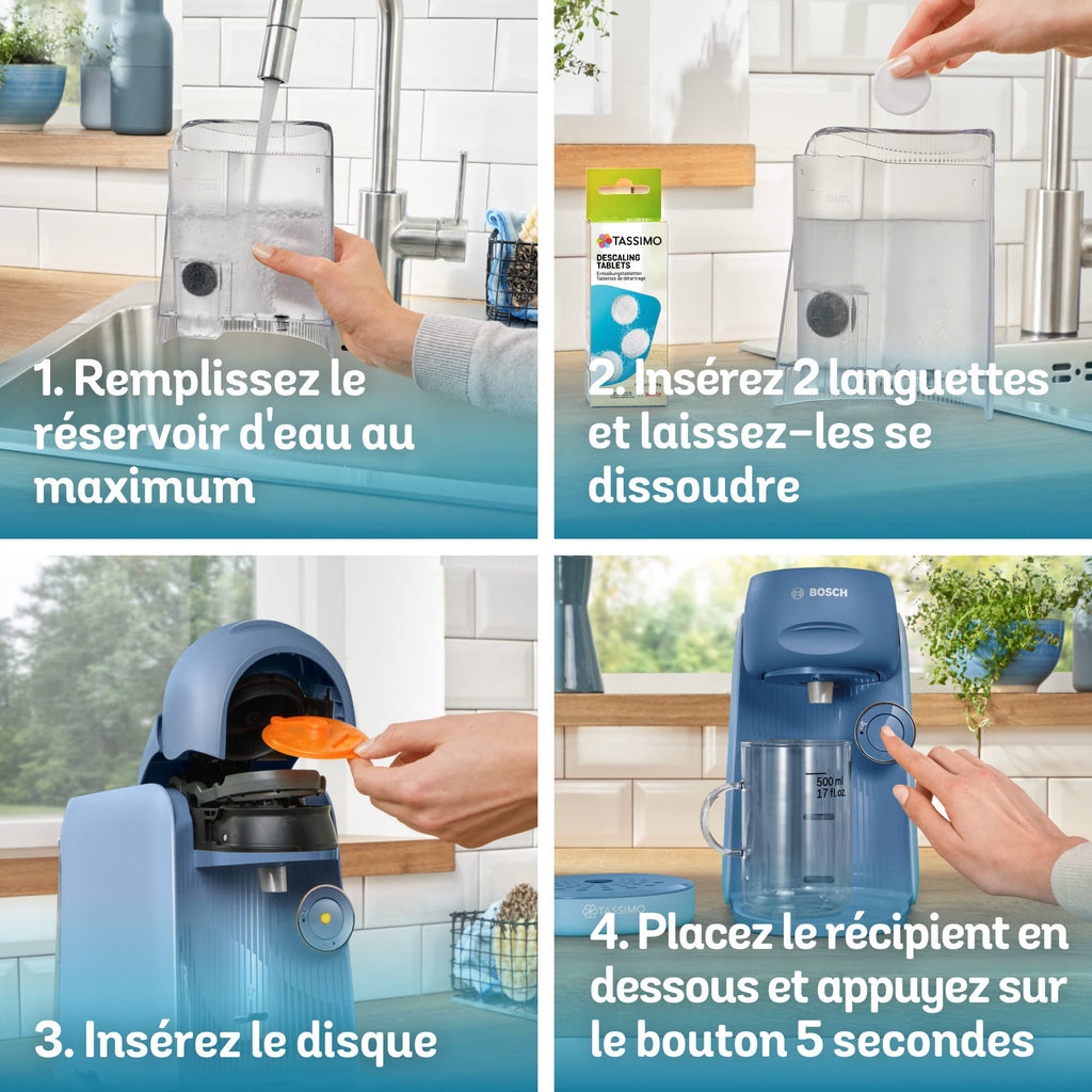 TASSIMO FINESSE machine à café, ntensityBoost, INTELLIBREW™, TAS16B3, bleu lavande - Veritano Edition