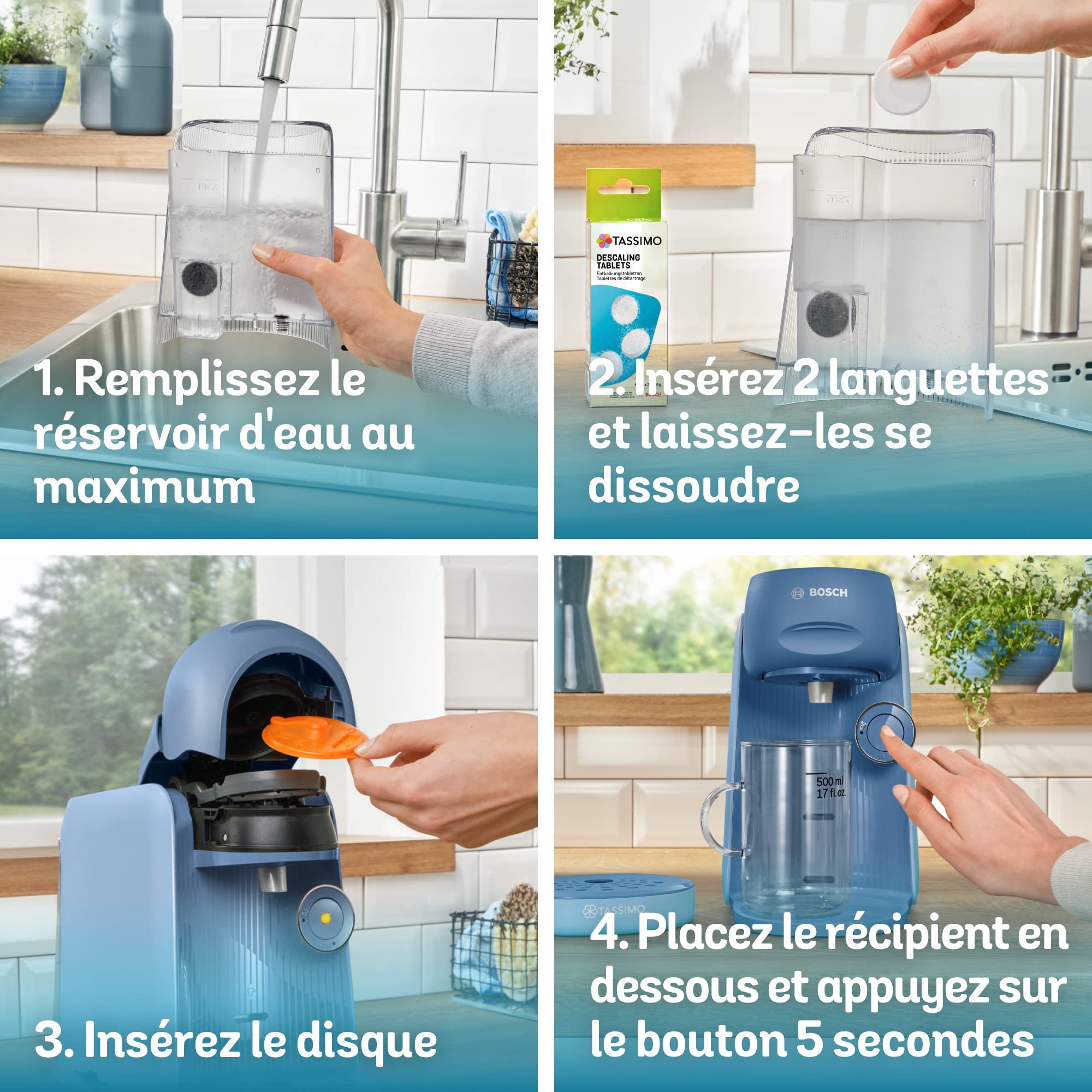 TASSIMO FINESSE machine à café, ntensityBoost, INTELLIBREW™, TAS16B3, bleu lavande - Veritano Edition
