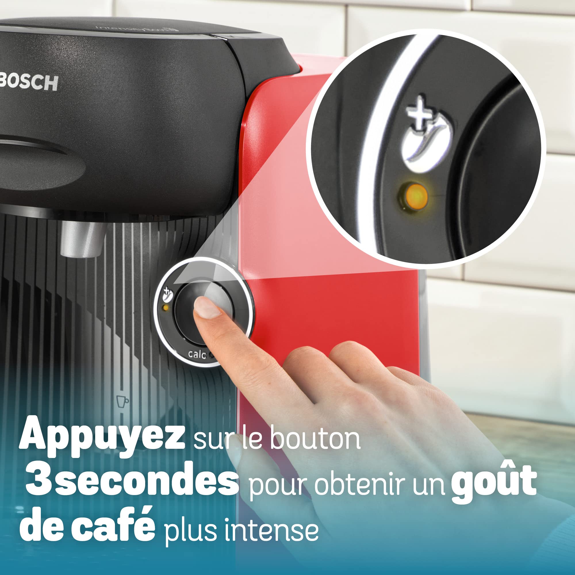 Machine à café TASSIMO FINESSE, IntensityBoost, INTELLIBREW, TAS16B3, Rouge intense - Veritano Edition