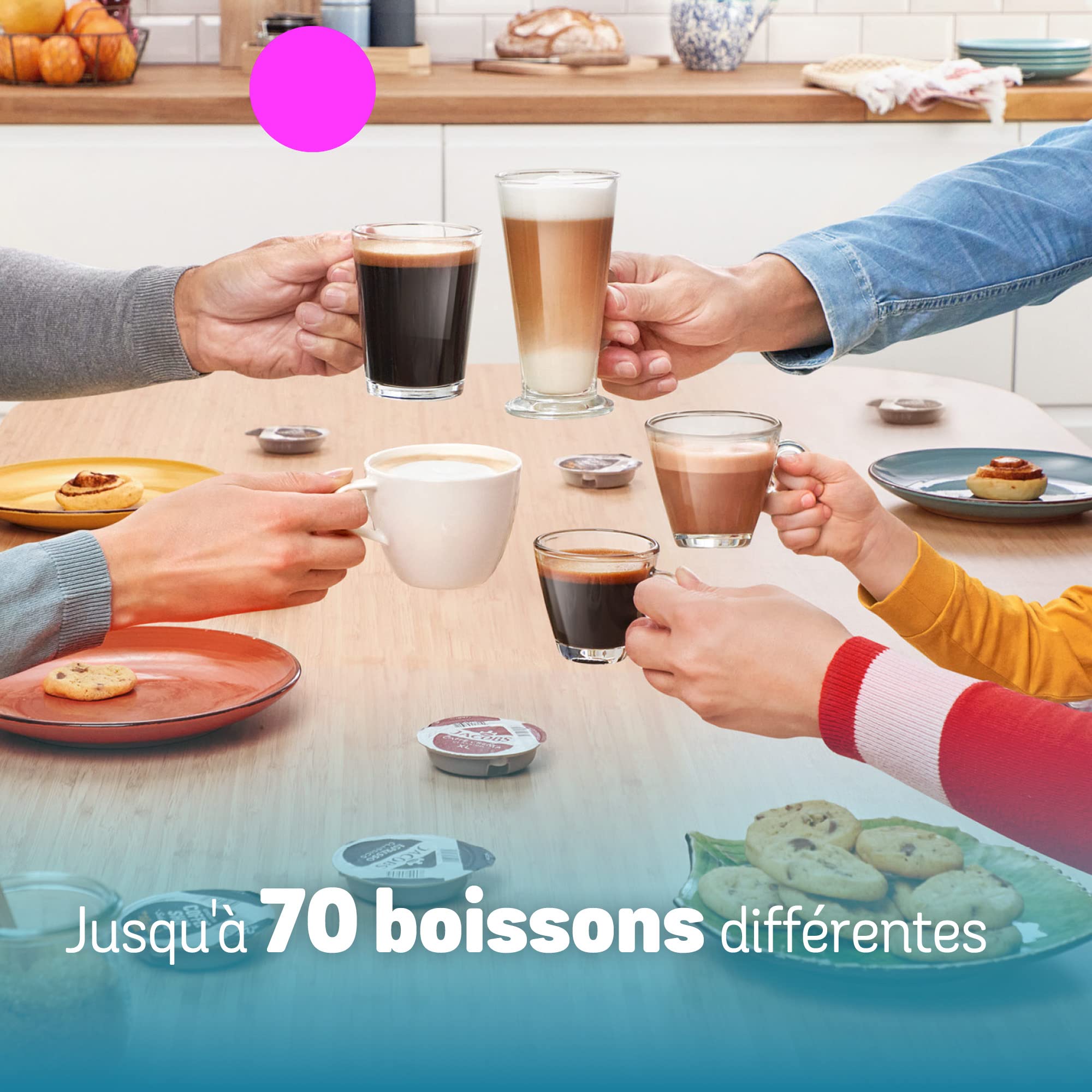 TASSIMO FINESSE, machine à café, IntensityBoost, INTELLIBREW, TAS16B3, Crème - Veritano Edition