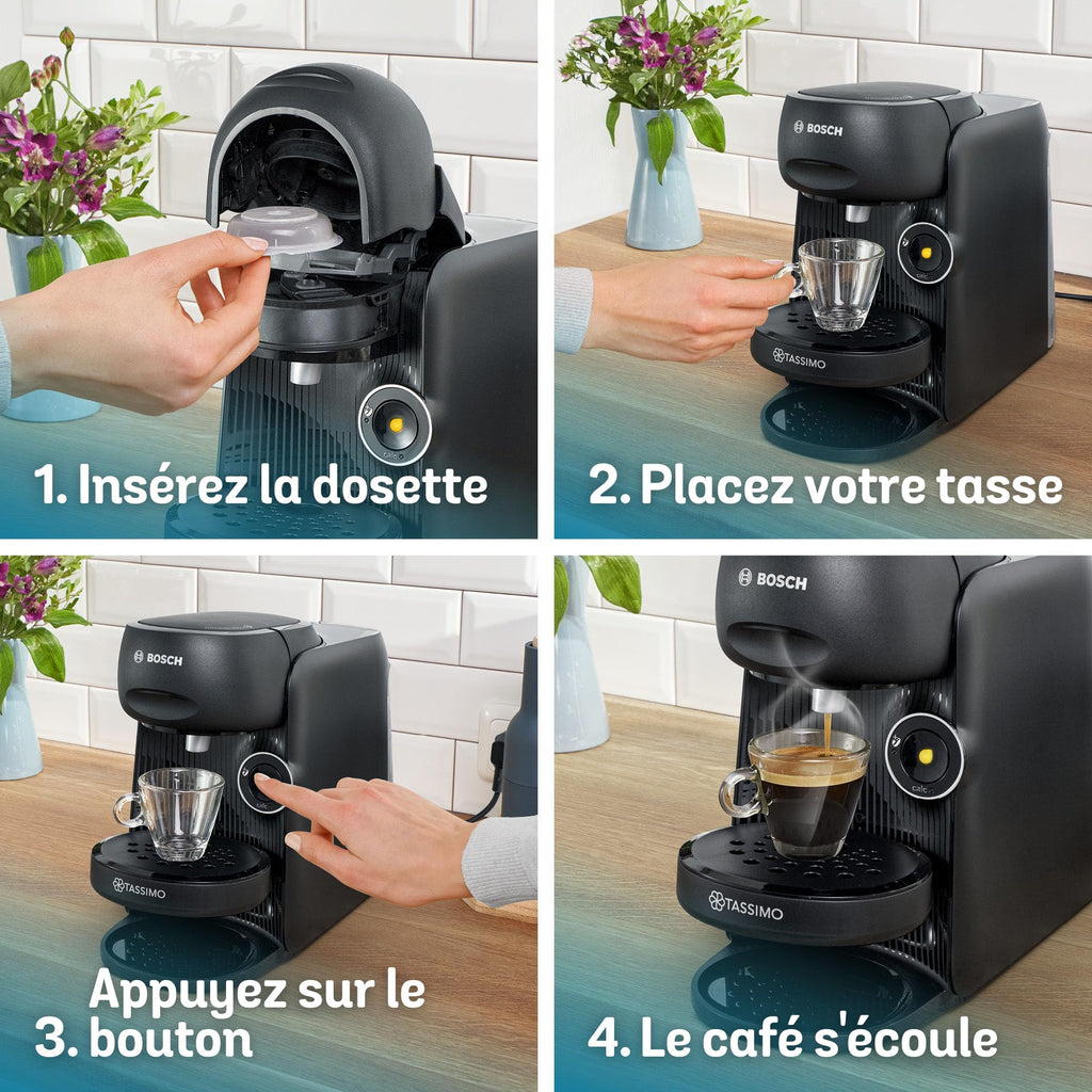 Tassimo Finesse friendly Machine à café, IntensityBoost, Intellibrew, TAS162E, Noir - Veritano Edition