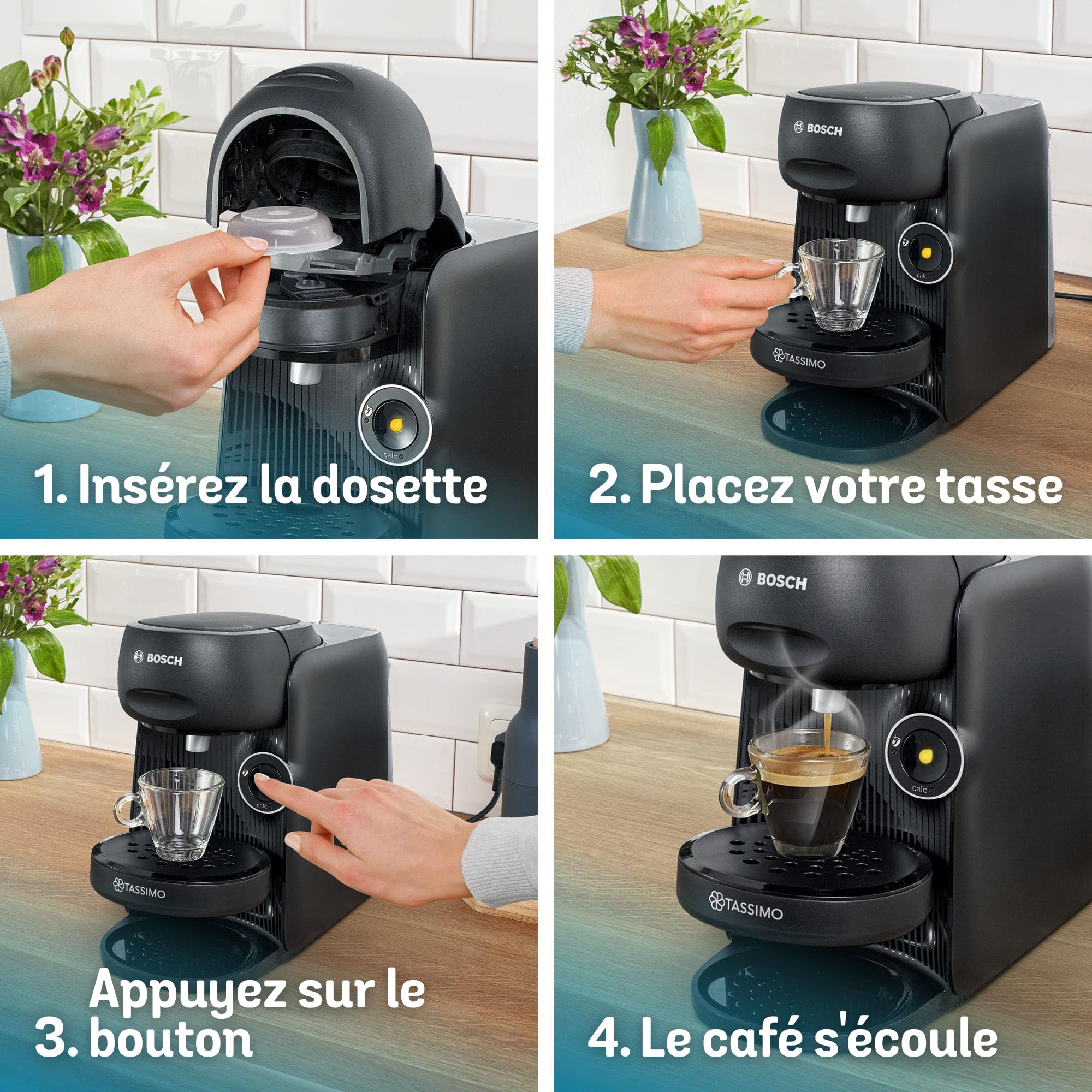 Tassimo Finesse friendly Machine à café, IntensityBoost, Intellibrew, TAS162E, Noir - Veritano Edition