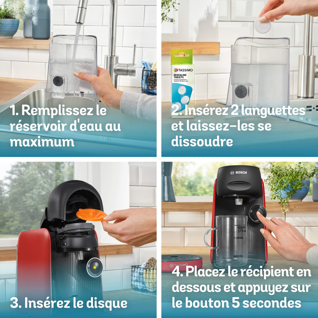 Machine à café TASSIMO FINESSE, IntensityBoost, INTELLIBREW, TAS16B3, Rouge intense - Veritano Edition