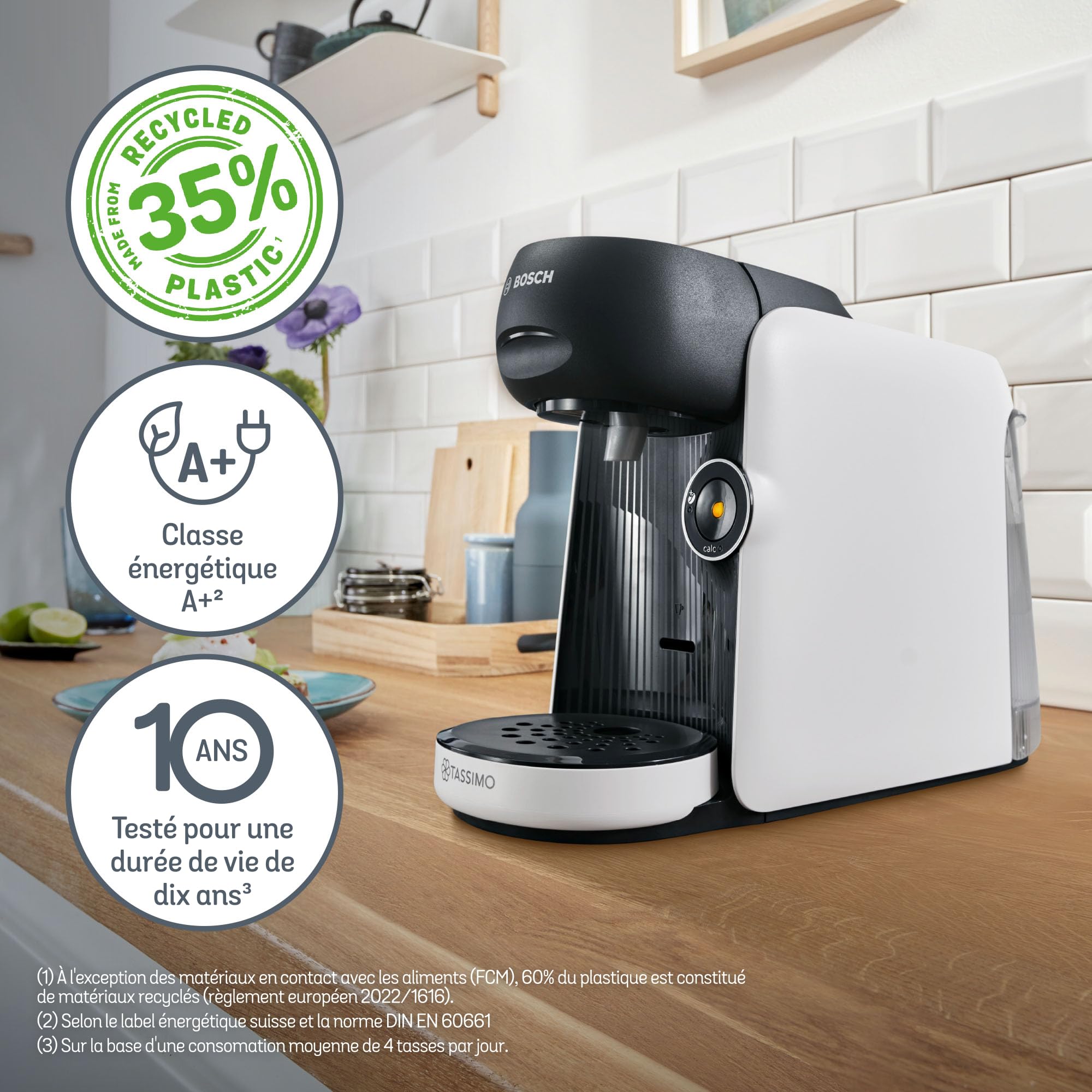 Tassimo Finesse friendly Machine à café Intellibrew, TAS163E, Blanc - Veritano Edition